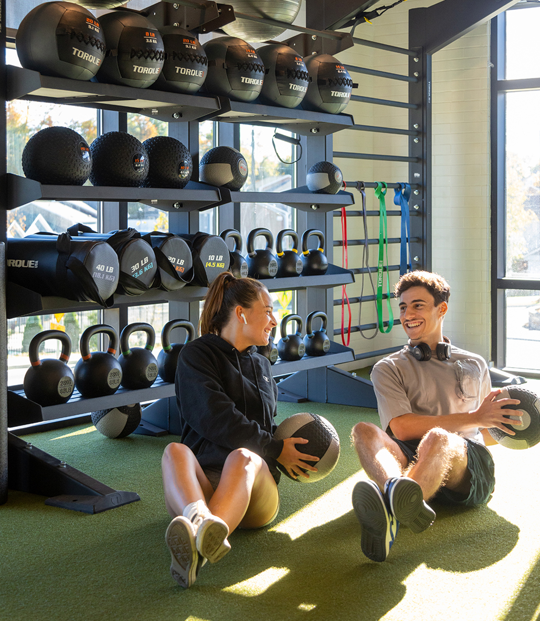 People exercising together in a fitness center