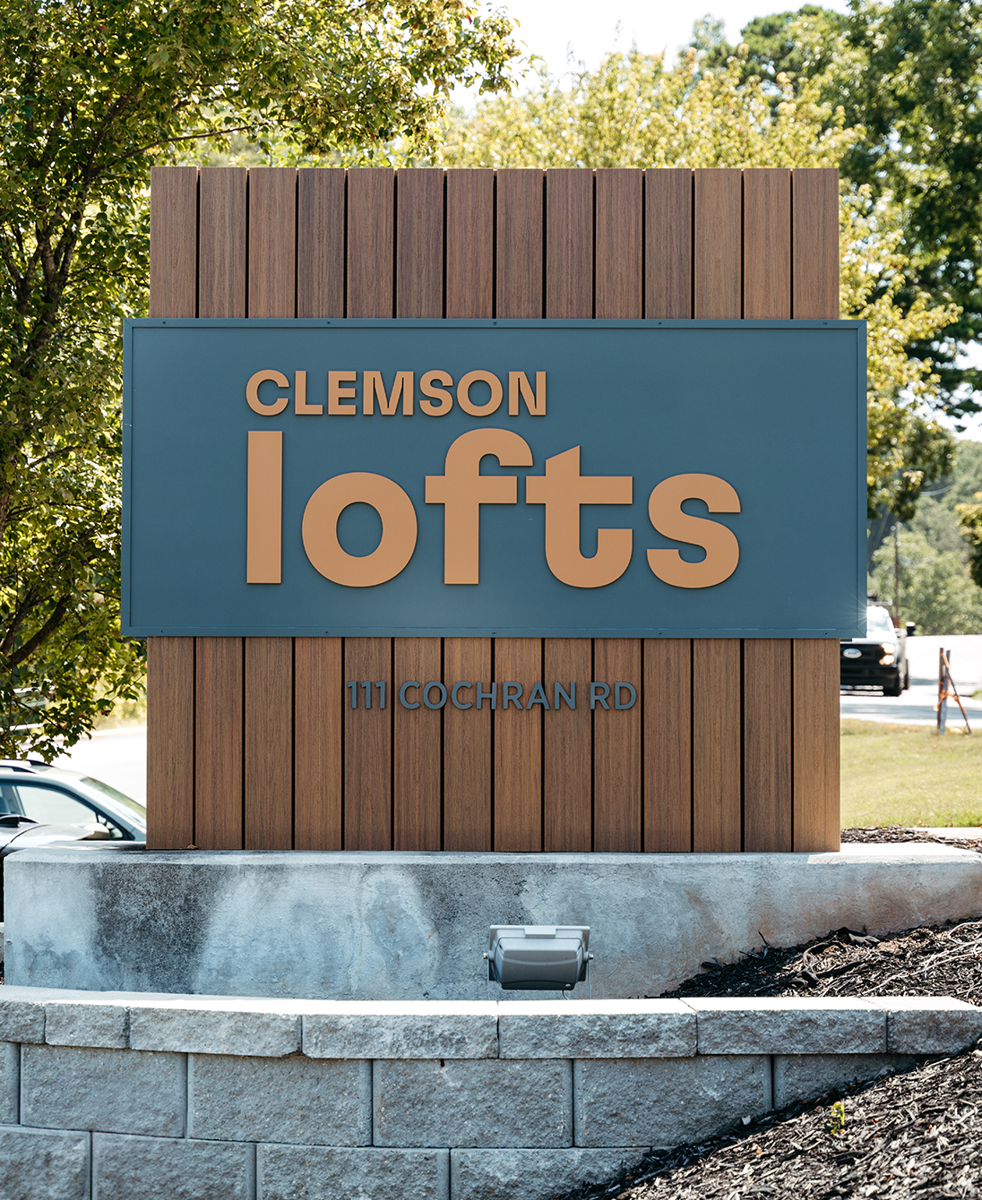 Clemson Lofts main sign